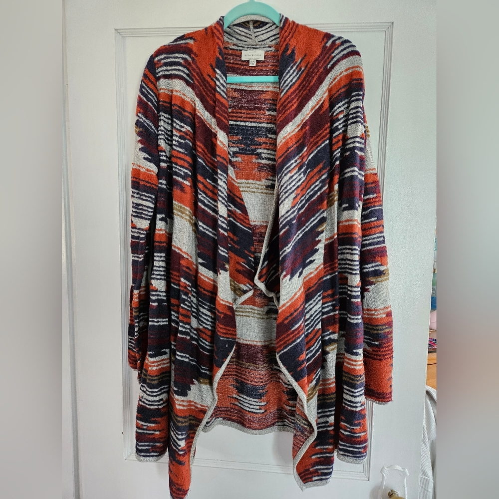 NWOT Lucky Brand Tribal Print Swing Sweater